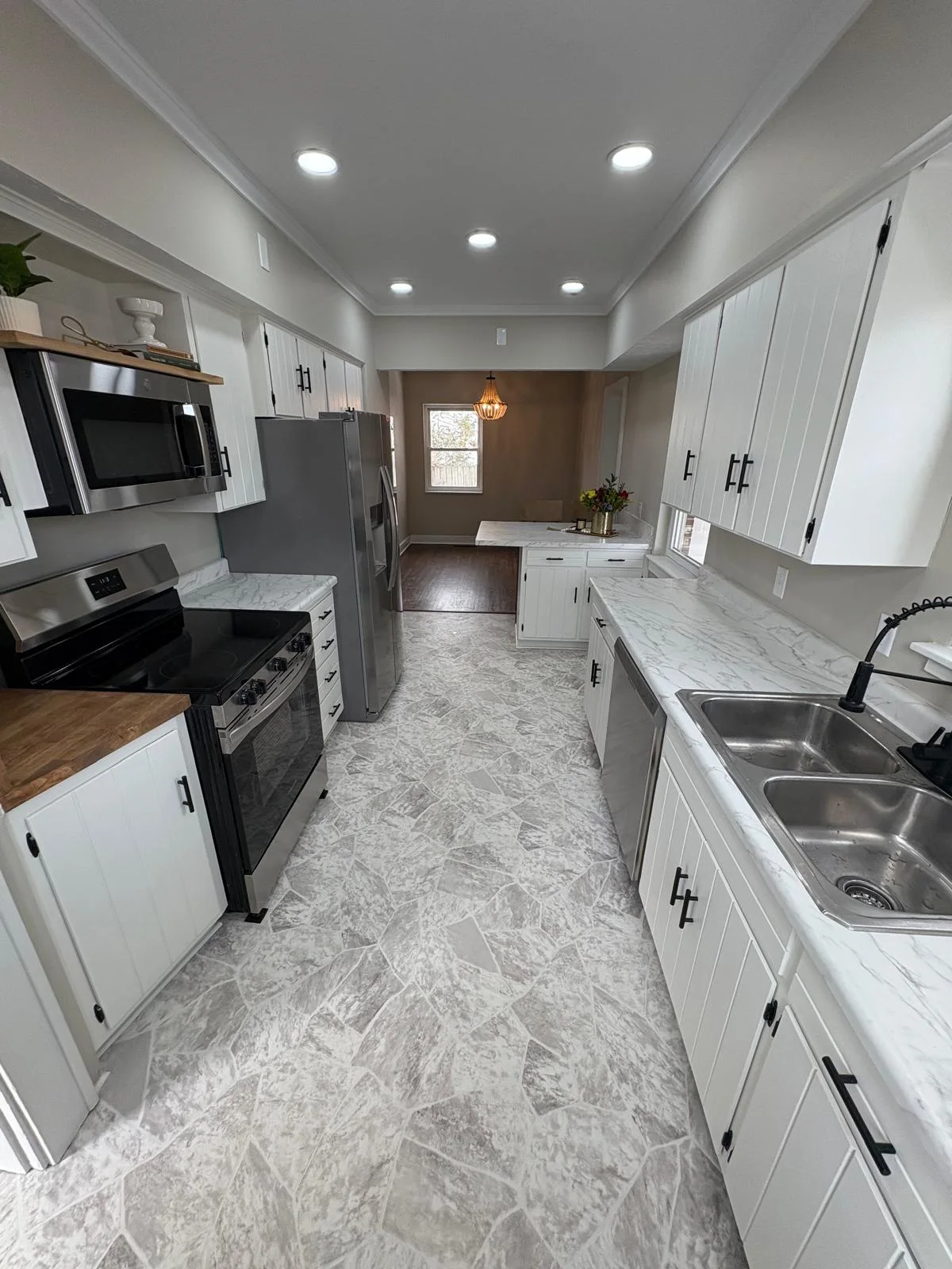 Completed kitchen remodeling work