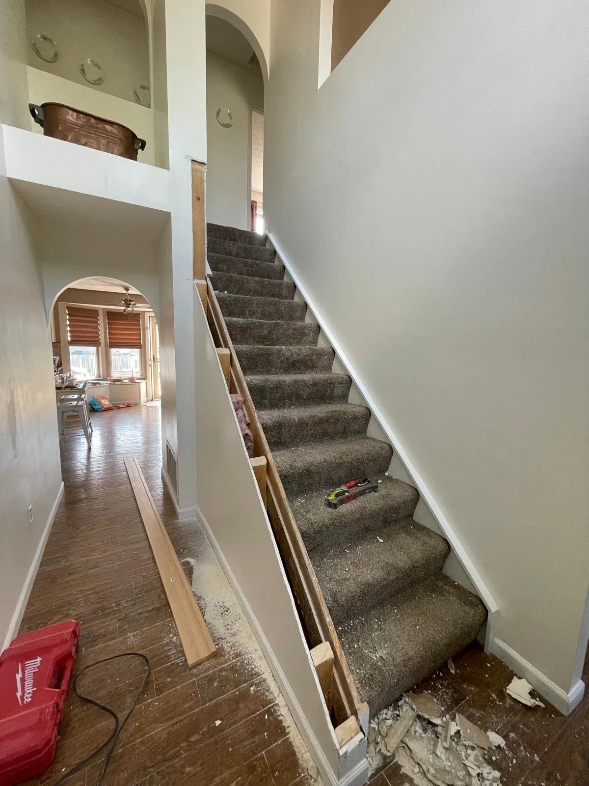 Staircase before railing and finish upgrade